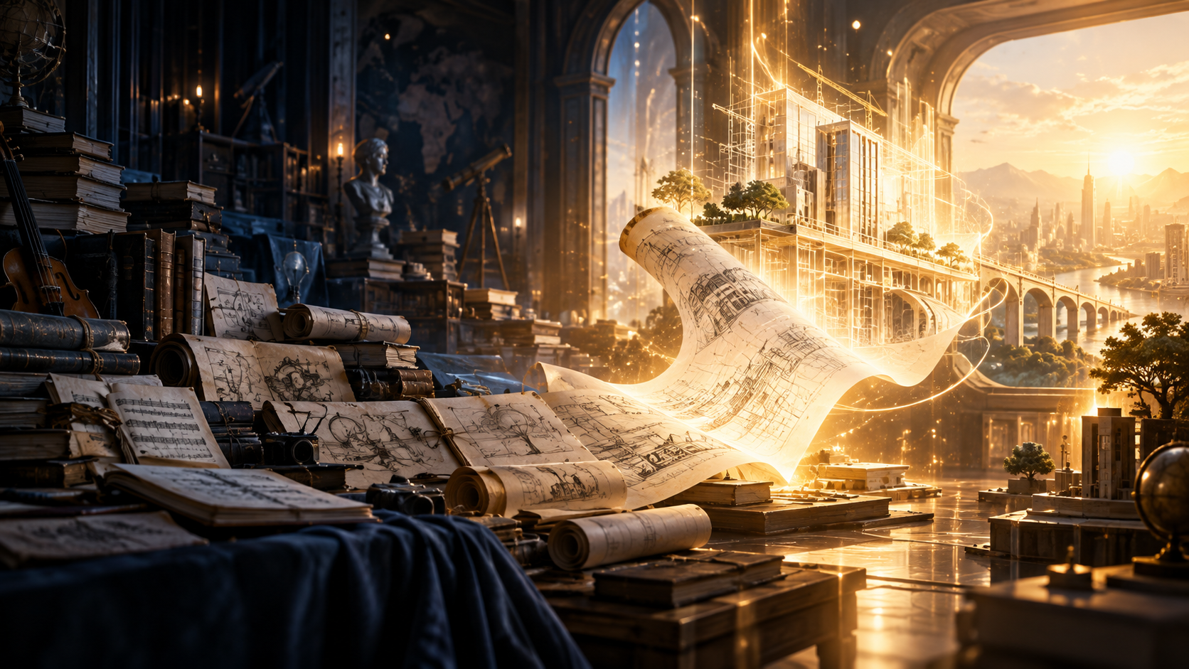 Unfinished manuscripts and unrealized ideas moving from a dark archive into generational light